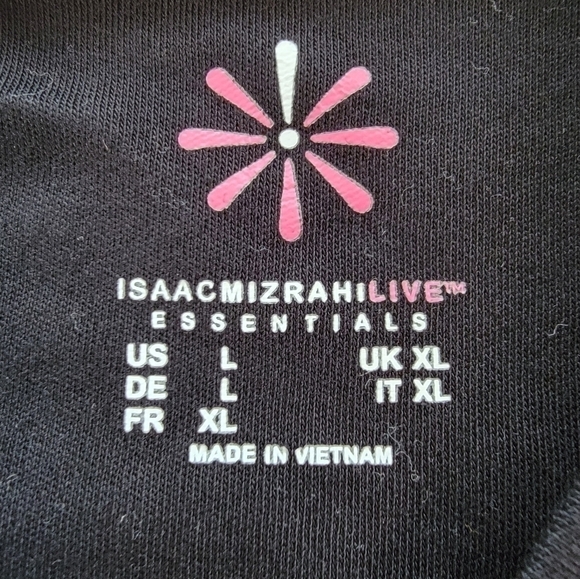 Isaac Mizrahi Women's Essentials Trapeze Hem V-Neck Tunic Top Black Large Size - Picture 3 of 8